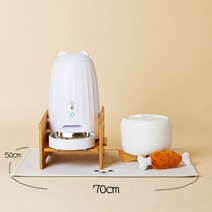 페키움 정수기 급식기 전용 방수 밀림방지 매트 강아지용품 고양이용품 매트 물튀김 방지, 페키움 크림 화이트 매트