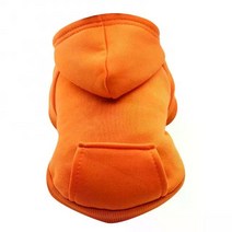 강아지 기모 후드 티, Orange