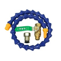 목공 공구 CNC 밀링 머신 유연한 오일 냉각제 파이프 호스 블루 오렌지 500mm 드릴링 키트 나무 라우터 조, 한개옵션0