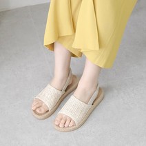 올리 코코 밴딩 라탄 에스파듀 샌들 2.5cm