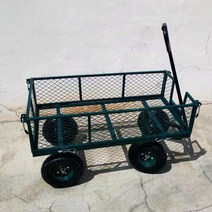 농사용 리어카 캠핑 손수레 농업용 구르마 구루마 운반 카트 대차 캐리어, 업그레이드 소형 96x50x22 가스 휠