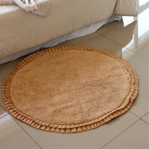 신혼 집꾸미기 프릴장식 면 원형카페트 소프트 럭셔리 원룸 소품