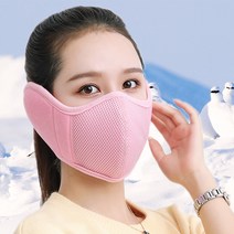 SGAKIC 방한 마스크 방풍 털귀마개 남녀공용 스포츠 귀도리, 진핑크