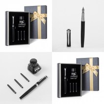 블랙 0.5MM 선물용 만년필 세트 저렴한만년필 중저가만년필 가성비만년필 선물용펜