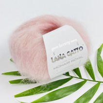 [라나가또 ] 모헤어 로얄 - 프리미엄 모헤어 뜨개실, 12921(연핑크)