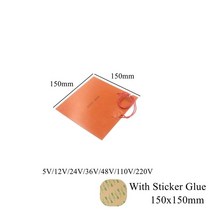 12v전기장판 12볼트전기장판 12v 온열 차량 자동차 전기 겨울 매트 시트 300x300mm 12V 110V 220V 실리콘 고무 난방 패드 사각 플랫 히트 밴드 플레이트 방수, [04] 36V or 48V, [05] 100x100mm