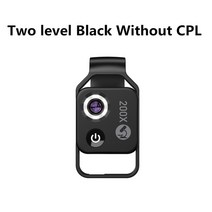 망원경 쌍안경 단망경 apexel 200x magnification microscope lens with cpl mobile led light micro pocket macro, 2레벨 블랙