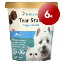 리암마켓 NaturVet 네이처벳 강아지 고양이용 눈 건강 관리 보충제 루테인 함유 소프트츄어블 70정 1팩, 6팩