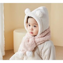 백백이나라 아동용 겨울 단색 뽀글이 목도리