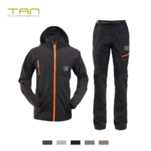 남여 빅사이즈 방수방풍 낚시복 세트 루즈핏 등산 상하복 통기성 트레킹복 투피스 5색, 4XL, 블랙