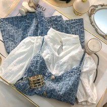 여름데님원피스 2022 프렌치 보이핏 볼륨 디자인 고퀄리티 감각 슬림핏 작은 키 끈나시 슬립 여성 4809167662