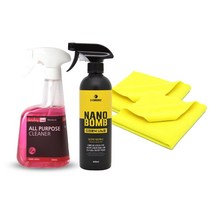 디테일링프로 다목적 크리너 500ml 차량용 찌든 때 제거 세정제 코팅 왁스 제거제 + 타월, A-3 다목적크리너 유리막코팅 세트