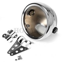 미라쥬250 튜닝 LED 모터사이클 할레 XL883/750 헤드라이트, 램프케이스 실버(헤드램프 미포함)/싱글