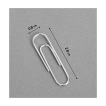 엠케이유통 97295 스틸 고정 클립 실버 2.8cm 70p, 소, 1개