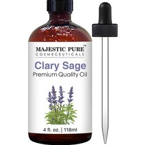 MAJESTIC 퓨어 클라리 세이지 오일 프리미엄 품질 118.3ml 4플루온스, 4 Fl Oz(1팩)
