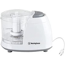 Westinghouse 220볼트 미니 다지기 WKMC2049 - 흰색 - 스테인리스 스틸 칼날 - 썰기 잘게 썰기 및 깍둑썰기 - 220 -240볼트(미국에서 사용하지 않음) -야채다지기