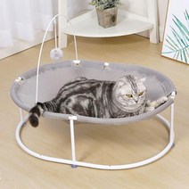 세이펫 고양이 매쉬 해먹 침대 베이지, 그레이