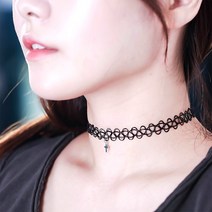 가배리본 타투레이스 은초커 DIYSET 초커목걸이만들기