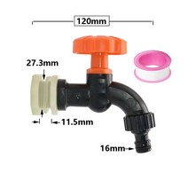 물탱크피팅 1/2 "3/4" 나사 수도꼭지 어댑터 S60 IBC 탱크 물 수족관 탭 교체 배수 피팅 정원 관, 06 F