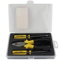 올인원 3종 공구세트, 5 x 75 십자드라이버 + 일자드라이버 + 펜치, 1세트