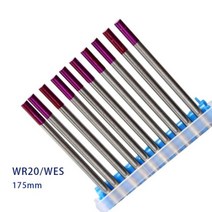 텅스텐 전극 전문 용접 WT20 WC20 WL20 WL15 WZ8 WP WY20 WR20 E3 1.6mm 2.4mm 3.2mm Tig Rods 앱스트, WES WR20 Purple, 150mm