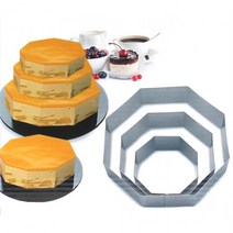 무스 링 홈베이킹 스텐 3종 세트 (팔각형) 틀 만들기 모양틀 떡틀 케익틀 떡케이크, 단품