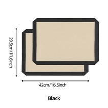 제빵 발효기 제빵기 빵발효기 기 빵 기 빵 1pcs 42x29.5cm 실리콘 마카롱 베이킹 매트 비 스틱 실리콘 라이너 베이킹 팬 및 마카롱 과자 쿠키 케이크 만들기를 위한, 큰 검정