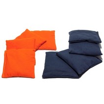 SC Cornhole Games 내후성 콘홀 세트 전문 규정 사이즈 프로 콘 홀 보드 또는 빈백 던지기 세트에 [미국 직배송], Orange/Navy Blue