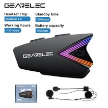 초경량 쇼웨이 헬멧 쇼에이 바이크 홍진 클래식 오토바이 GEARELEC X3 오토바이 헬멧 헤드셋 무선 블루투스, 한개옵션0