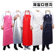 양면 방수앞치마 5칼라 앞치마 롱앞치마, 흰색90X120, 1개