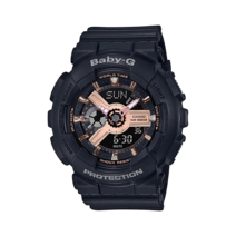 [지샥(BABY-G)] 베이비지 BA-110RG-1ADRR 메탈컬러 로즈골드시리즈 패션 캐주얼시계 블랙 로즈골드 포인트