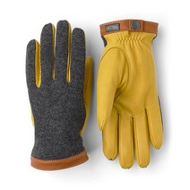 헤스트라 디킨 울 트리콧 차콜 내추럴 옐로우 20450- 남자 방한 가죽 장갑