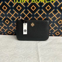 Tory Burch 에머슨 가죽 카드 케이스와 키 링 장지갑 카드