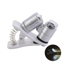 확대 렌즈 범용 3Led 클립 휴대 전화 현미경 돋보기 마이크로 렌즈 60X 광학 줌 망원경 카메라 높은 품질, 한개옵션0