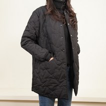 빅걸스토리 여성 빅사이즈 별 퀼팅 누빔 패딩점퍼