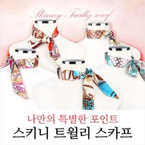 실키 스키니 롱 스카프 머플러 롱 쁘띠 실크