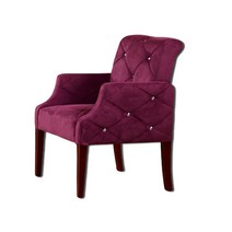 시스타 크리스탈버튼으로 장식한 아름다운 세미클래식소파 csp122B 패브릭소파, 1인용-바이올렛(스웨이드)