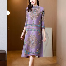 포켓 패턴 옷차림 의류 여성 주름 원피스 여성스러운 휴가 오버핏 파인 필리핀 베트남