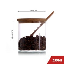 커피보관통 분쇄 원두 커피 보관용기 진공 밀폐용기1/3pcs Set Glasses Bottle Spices Jar for Candy Tea C, 01 1pcs with spoon