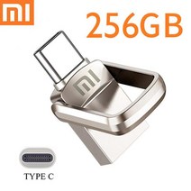 Xiaomi-타입-C USB3.1 U 디스크 128GB 256BG 512GB 1 테라바이트 2 모바일 메모리 스틱 고속 올 메탈 듀얼 인터페이스 인 펜드라이브, [02] 256GB