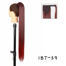 포니테일 AZQUEEN-스트레이트 합성 헤어 피스 포니 테일 85cm 슈퍼 롱 랩 어라운드 클립 헤어 익스텐션 포니 테일 데일리웨어, 02 85CM, 36 D-M12-613
