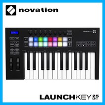 노베이션 Novation Launchkey25 mk3 미디 작곡 드럼비트 25건반 마스터건반 마스터키보드 노베이션 런치키25 마크3 미디 키보드 컨트롤러