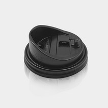 테이크아웃 종이컵뚜껑 10 13온스 롱개폐형뚜껑(검정) 100개