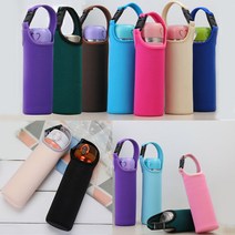 핸디 보틀 물병 파우치 텀블러파우치 물병가방 물통파우치, 핸디파우치 올블랙