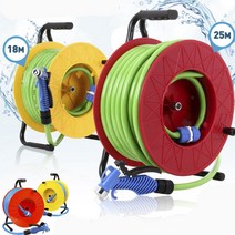 릴호스 25M 물호스 pvc 고무 물호스릴 세차 하이퍼호스릴 세차호스 베란다추천 물호수자동 추천호스릴청소, 다용도 릴호스 25M