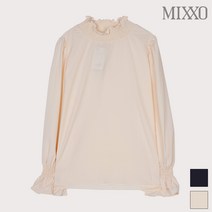 미쏘 반하이넥 솔리드 블라우스_MIWBL9V11S