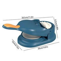 스킨포장기 2 In 1 수동 만두 래퍼 주방 식품 안전 DIY 반죽 프레스 도구 스킨 메이킹 아티팩트, [03] Blue