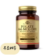 Solgar 솔가 활성형 엽산 메틸엽산 400mcg 100정 4세대활성엽산, 1개