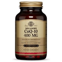 솔가 메가솝 CoQ-10 400mg 글루텐 프리 무설탕 소프트젤, 60개입, 1개, 60정