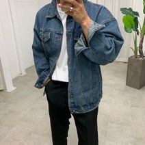 스트릿제이 오버핏 데님 청자켓